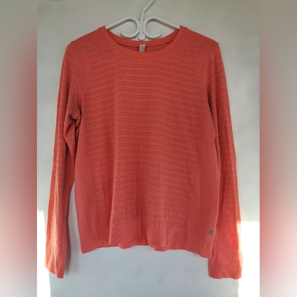 Lululemon Breeze By Long Sleeve *SquadLight Coral / Light Coral size 10 - Picture 6 of 12
